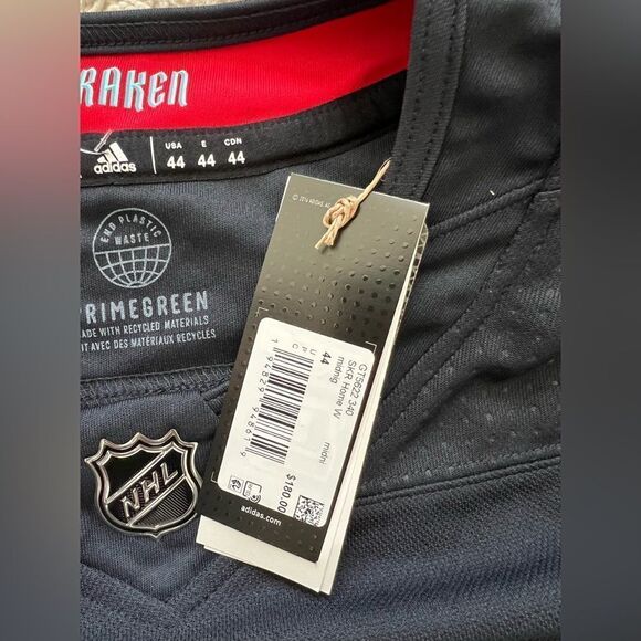 Adidas NHL Seattle Kraken Authentic Home Hockey Jersey Navy Blue - Picture 5 of 9